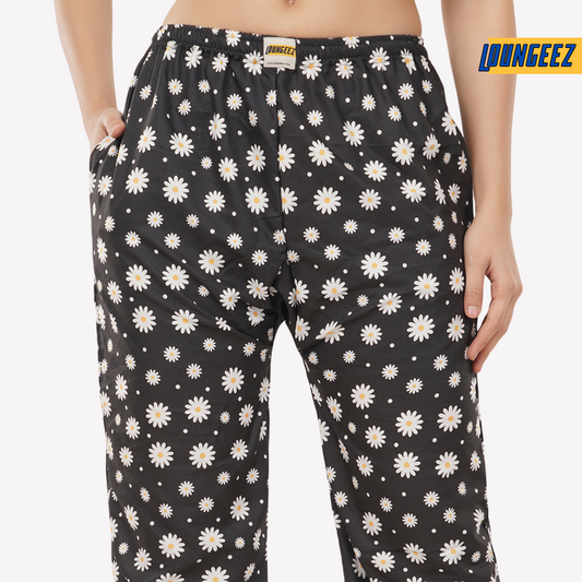 Loungeez Black Daisy EverLast Pajama