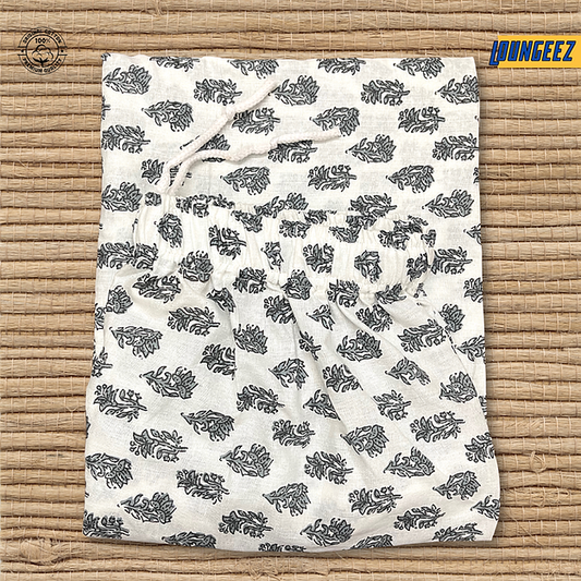 Loungeez White Motif printed Pant