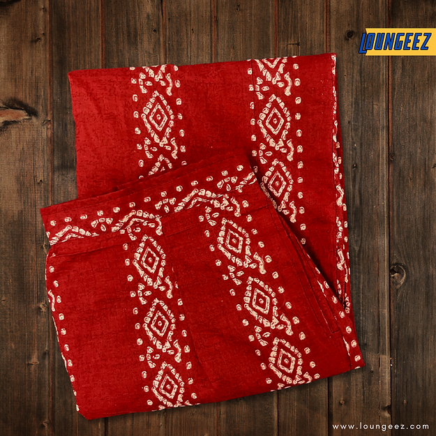 Loungeez Red/Beige Ethnic Printed Cotton Pant