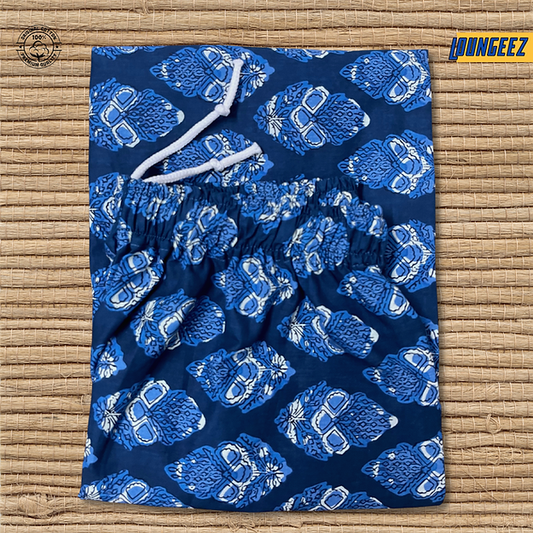 Loungeez Indigo Pure Cotton printed Pant