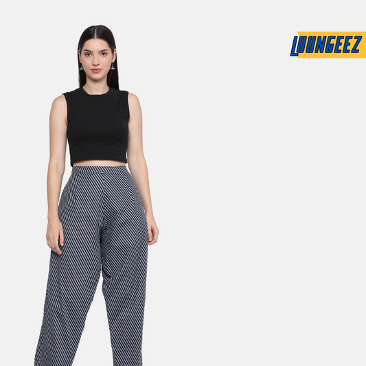 Loungeez Grey/black striped pants