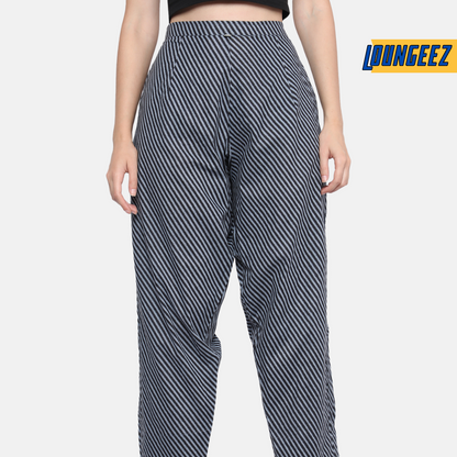 Loungeez Grey/black striped pants