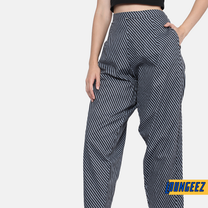 Loungeez Grey/black striped pants