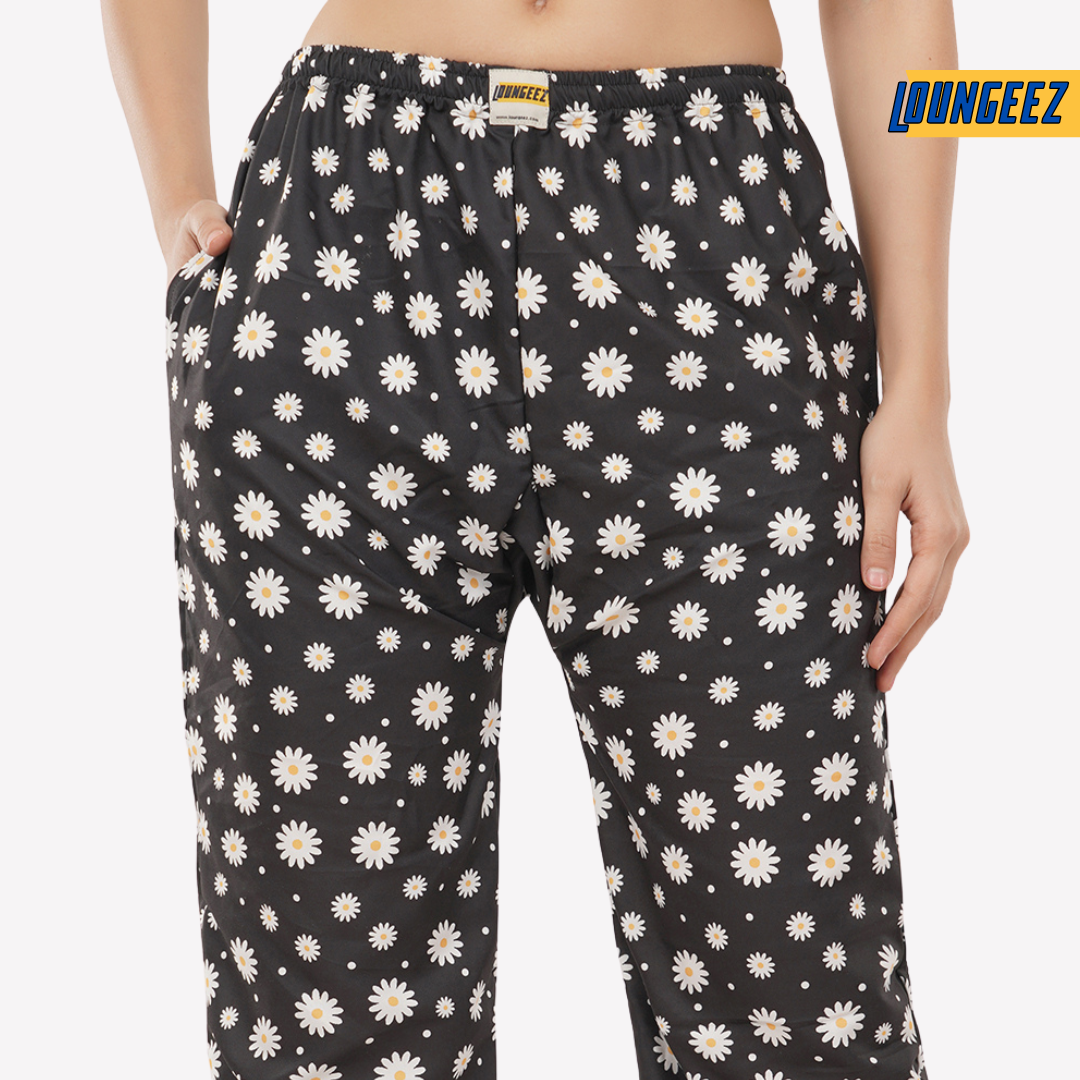Loungeez Black Daisy EverLast Pajama