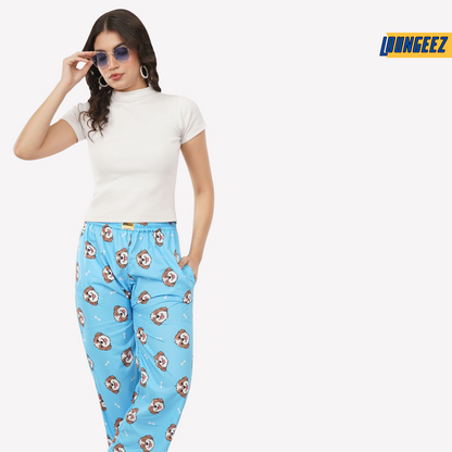 Loungeez Blue Puppy Printed Pajama