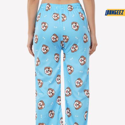 Loungeez Blue Puppy Printed Pajama
