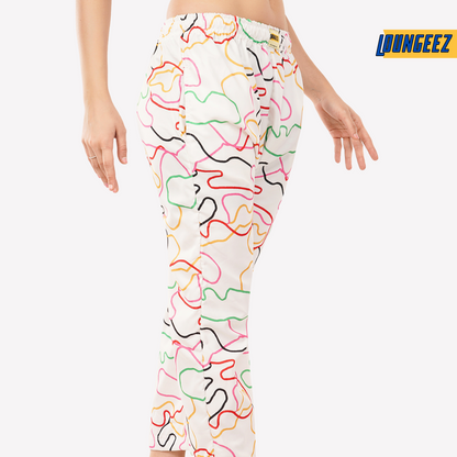 Loungeez White Abstract EverLast Pajama