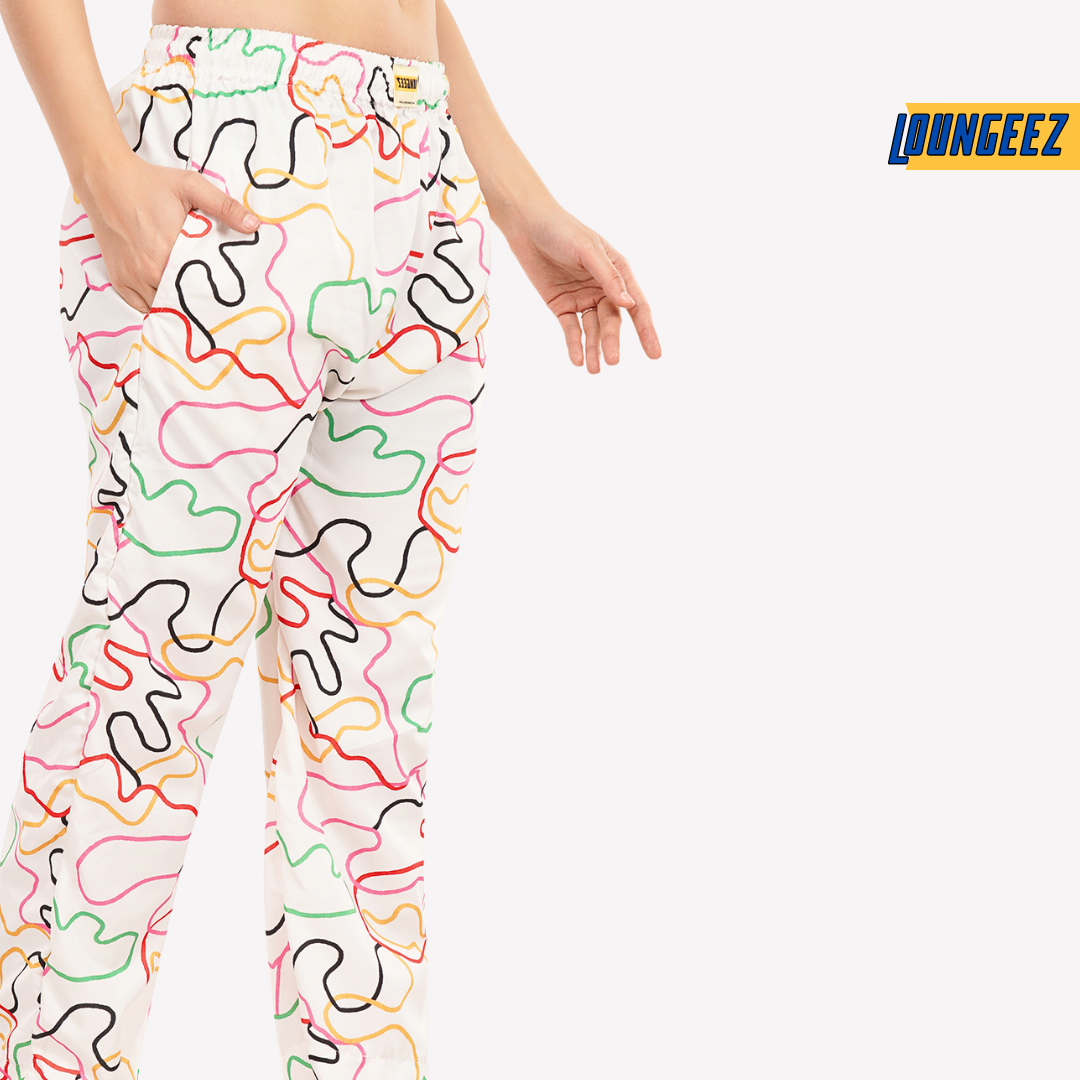 Loungeez White Abstract EverLast Pajama