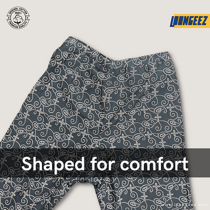 Loungeez Grey Chundari Printed Cotton Pant