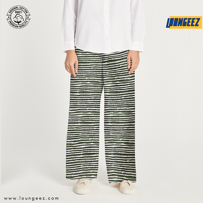 Sap Green/White Striped Pant