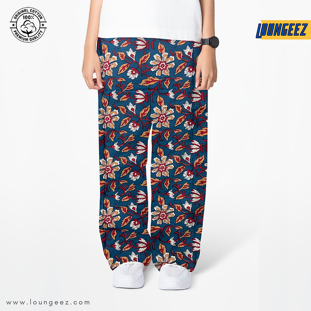 Loungeez Blue Floral printed pant