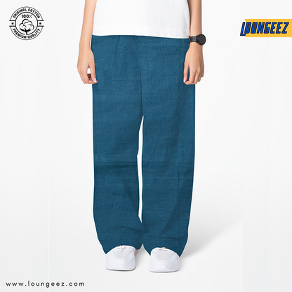 Blue Solid Pure Cotton Pant
