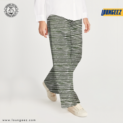 Sap Green/White Striped Pant