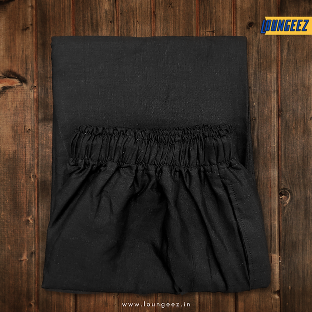 Black Pure Cotton Pant