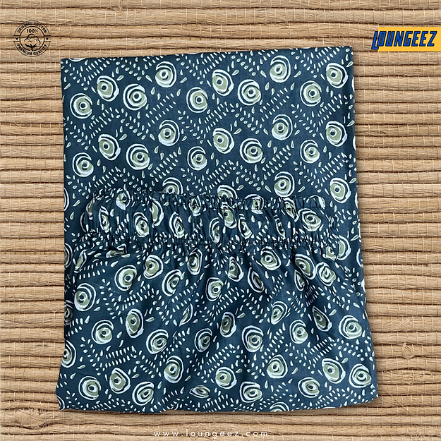 Loungeez Blue/Green Abstract Printed Pant