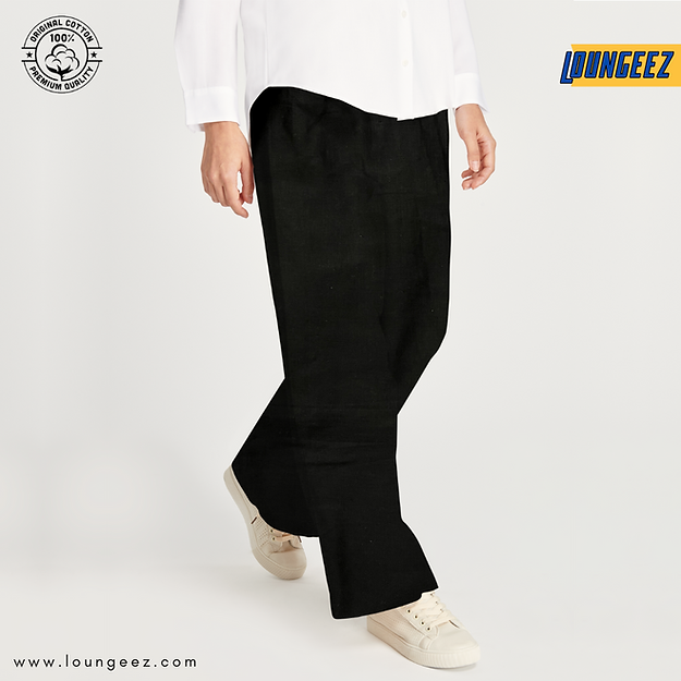 Black Pure Cotton Pant