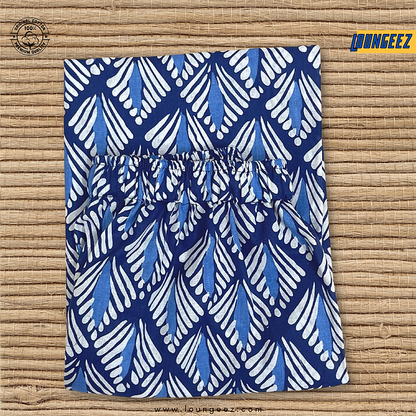 Blue/White Printed Pure Cotton Pant