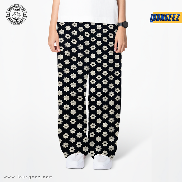 Loungeez Black/White Floral Printed Pant