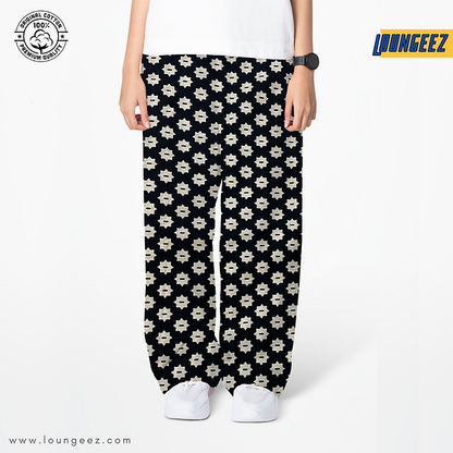 Loungeez Black/White Floral Printed Pant