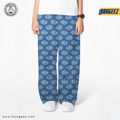 Light Blue/White Printed Pants