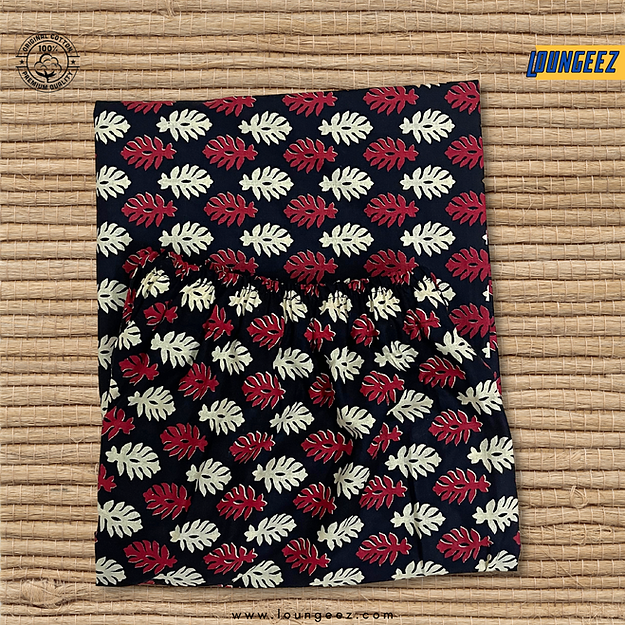 Black Floral Printed Pure Cotton Pant