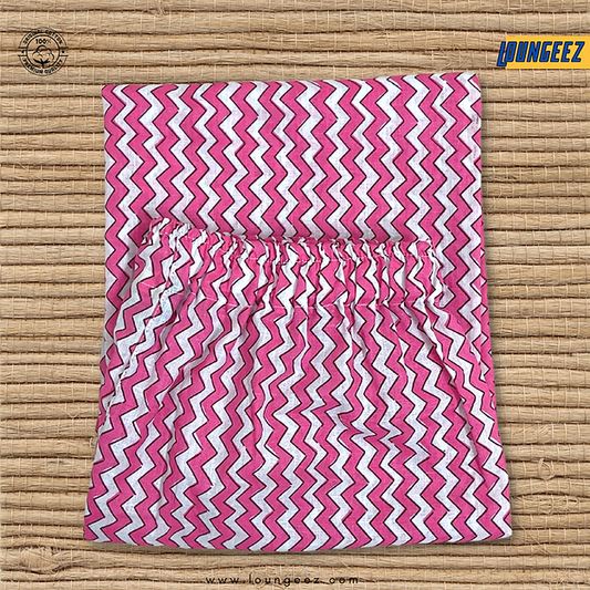 Pink/White Zig Zag Printed Pant