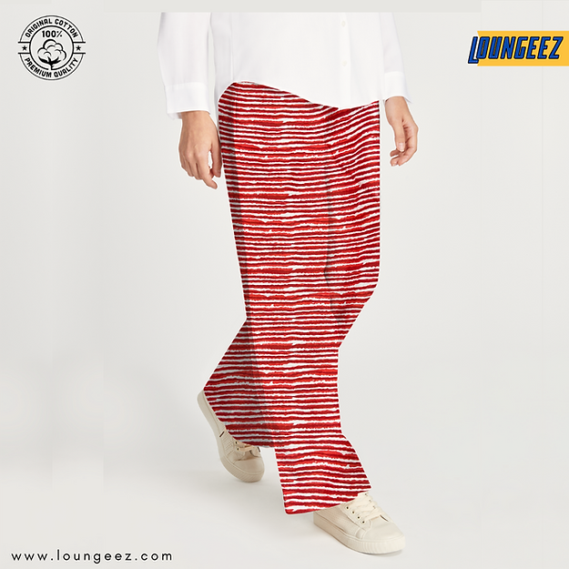 Red/White Striped Pant