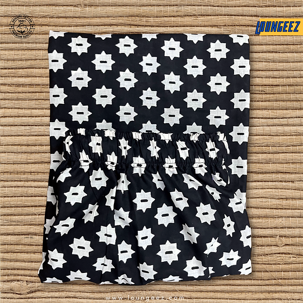 Loungeez Black/White Floral Printed Pant