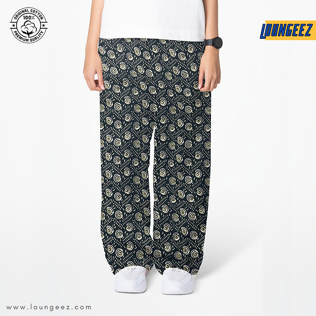 Loungeez Blue/Green Abstract Printed Pant