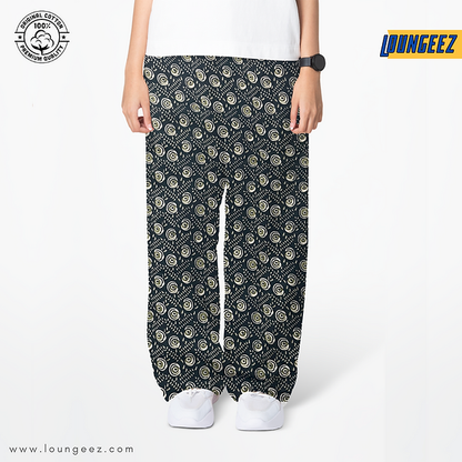 Loungeez Blue/Green Abstract Printed Pant