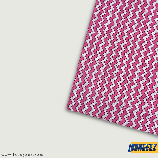 Pink/White Zig Zag Printed Pant