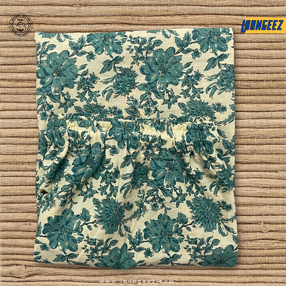 Green/Beige Floral Printed Pants