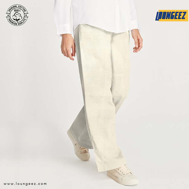 Off-White Solid Pure Cotton Pant
